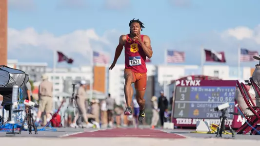 Stevenson in long Jump at regionals