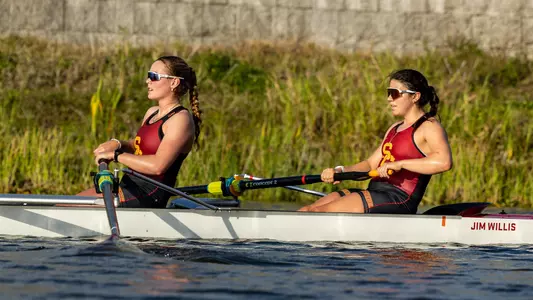 Louise Gyssels and Alex DeLisle Competing at Regatta for USC Women's Rowing