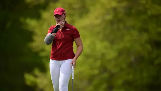 Bailey Shoemaker at the Tee box at the Big Ten Championships
