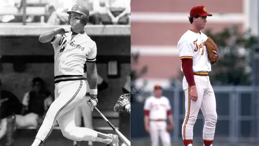 Mark McGwire hitting and pitching while at USC.