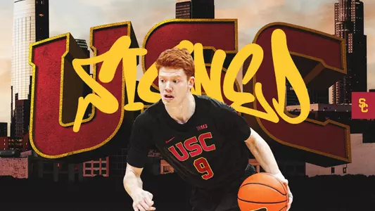 Announcement for Ryan Cornish signing with USC Men's Basketball