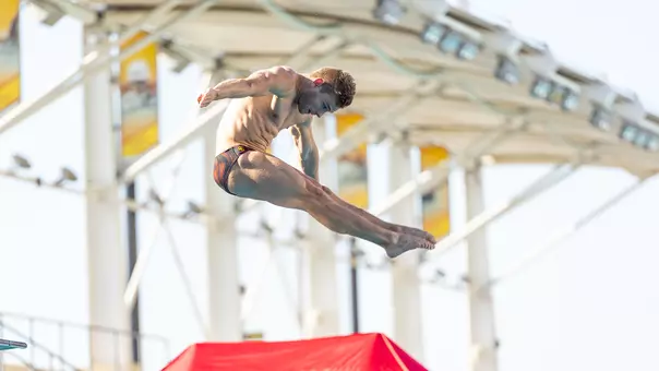 Moritz WESEMANN competing on three-meter springboard