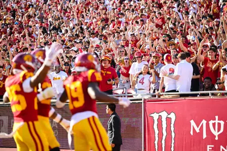 Football fans at USC's home opener vs. Missouri State