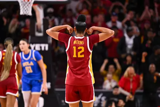 No. 6 USC Women’s Basketball beats No. 1 UCLA 71-58 on February 13th, 2025 in Los Angeles, Calif.