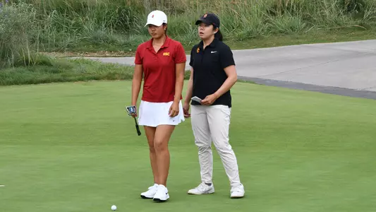 USC Women's Golf's Kylie Chong and Coach Beth Wu