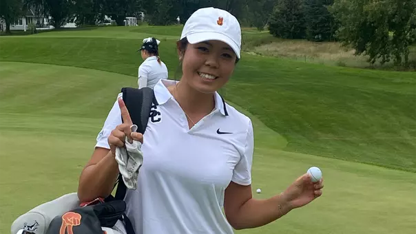 Jasmine Koo hits a hole in one at the ANNIKA Intercollegiate