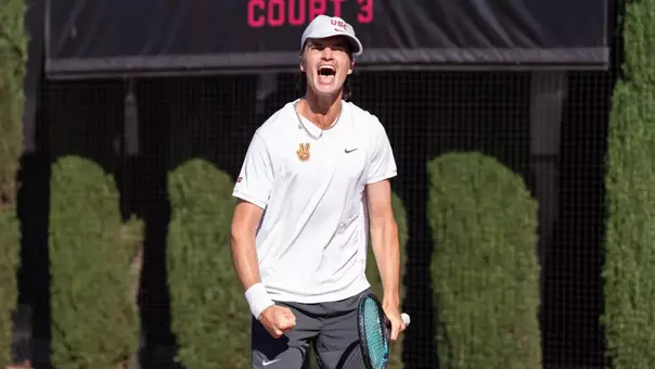 Jack McCarthy celebrates vs. SDSU