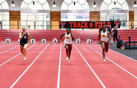Brianna Selby winning the 60m