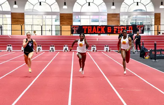 Brianna Selby winning the 60m
