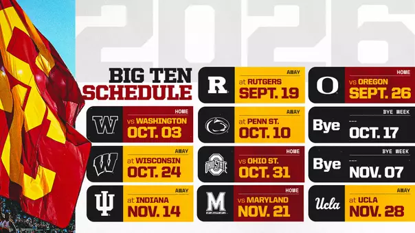 Big Ten Conference Reveals 2026 USC Football Schedule
