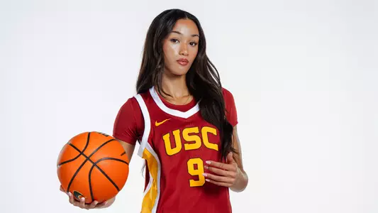 Jazzy Davidson holds a ball in her hands