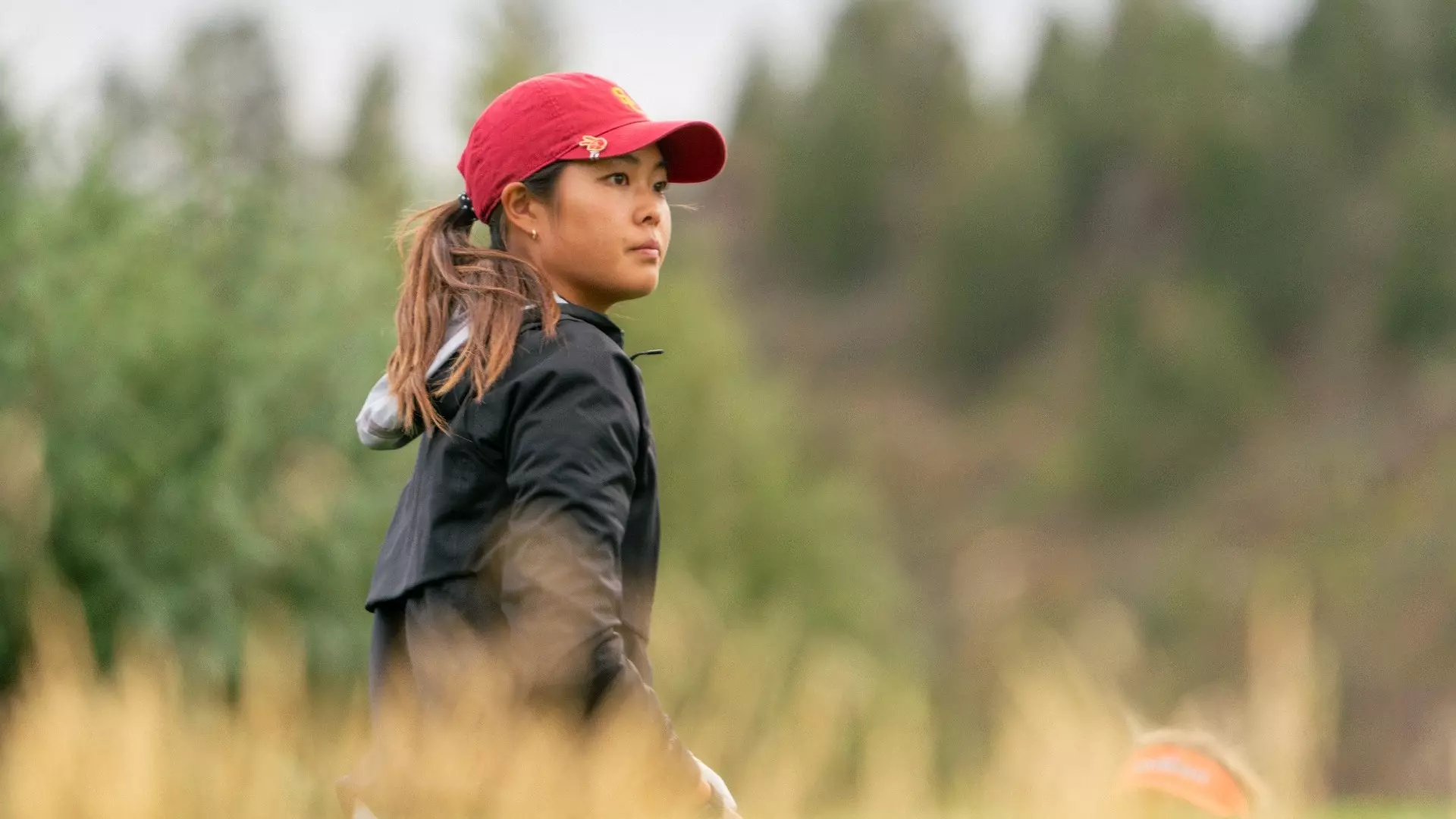 Kylie Chong looks down the fairway at the 2026 Golfweek Red Sky Classic