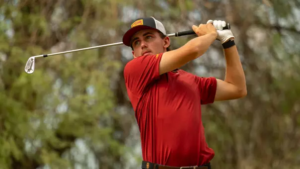 Jack Buchanan tees off at the Bombs Darts Birds Collegiate