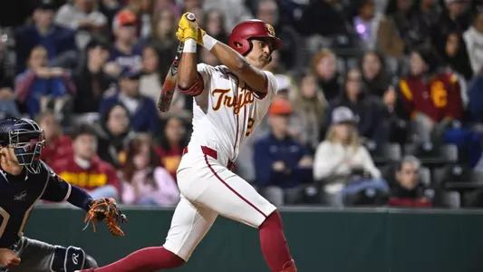 Augie Lopez hitting a 2RBI double in season opener vs. Pepperdine