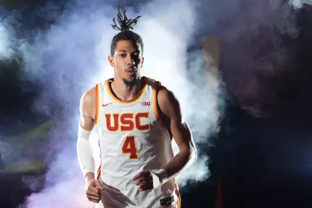 Chad Baker-Mazara running out of the tunnel