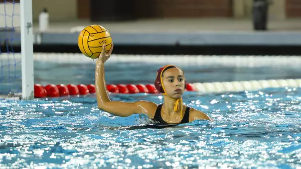 Lauren Schneider in goal vs Biola