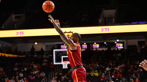 Jordan Marsh shoots a three pointer against Oregon