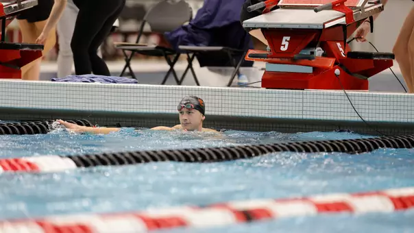 Michal Chmielewski in the pool as he comes in third place in 200 Fly.