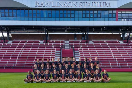 USC Women's Lacrosse Poses in Front of Rawlinson Stadium
