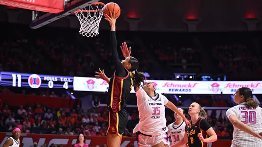 Jazzy Davidson puts up a layup