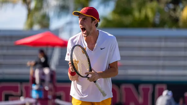 Branko Djuric celebrates with a celebration on the court