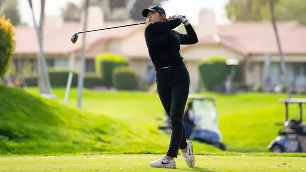 Jasmine Koo tees off at the Alice and John Wallace Women's Golf Classic