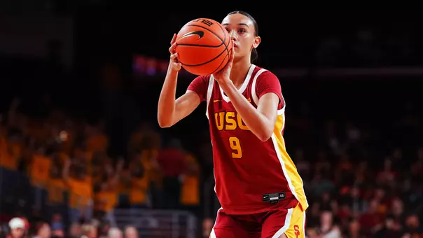 Jazzy Davidson Prepares to shoot the basketball