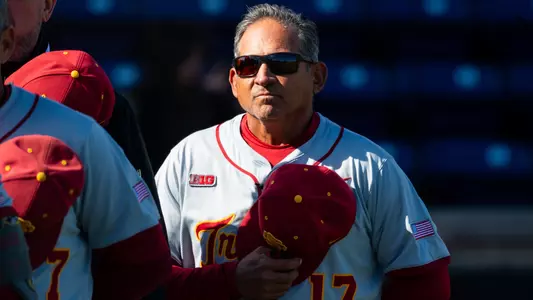 Andy Stankiewicz during the national anthem.