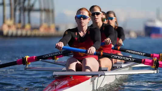 USC's Second Varsity Four competes against UC San Diego