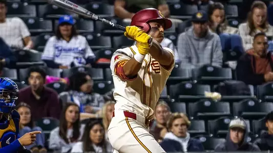 Augie Lopez batting vs. UC Sanata Barbara.