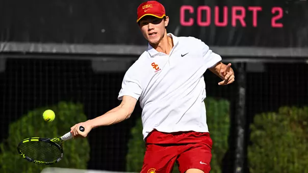 Connor Church hits a return