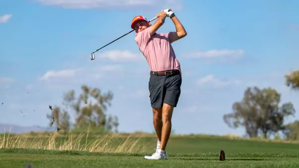 Jack Buchanan swings an iron at the 2026 Wyoming Cowboy Classic
