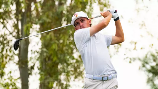 Jack Buchanan tees off at the 2026 Cowboy Classic