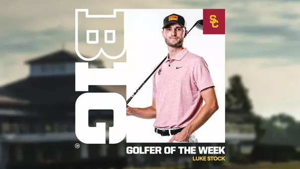 Luke Stock Big Ten Men's Golfer of the Week graphic