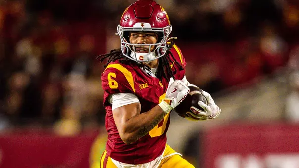 Makai Lemon takes off downfield to score.