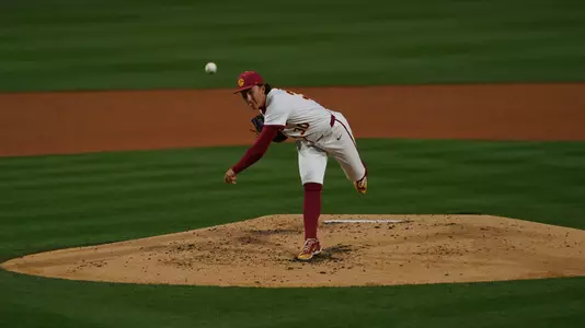 Mason Edwards on the mound against Purdue.