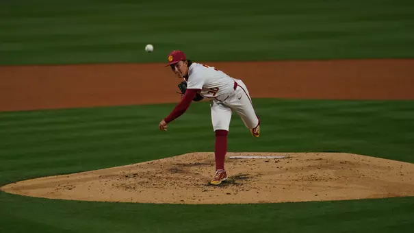 Mason Edwards on the mound against Purdue.