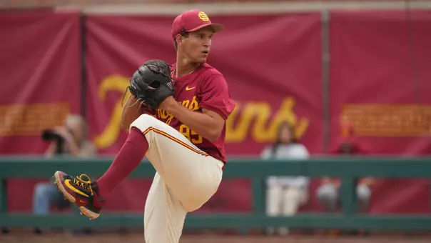 Grant Govel on the mound against Purdue.
