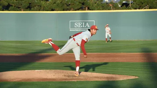Diego Velazquez on the mound against UC Irvine.