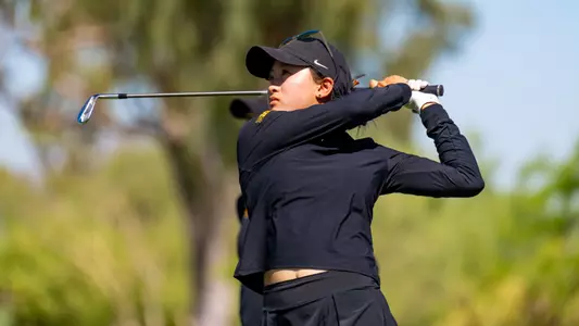 Elise Lee swings an iron at the PING ASU Invitational