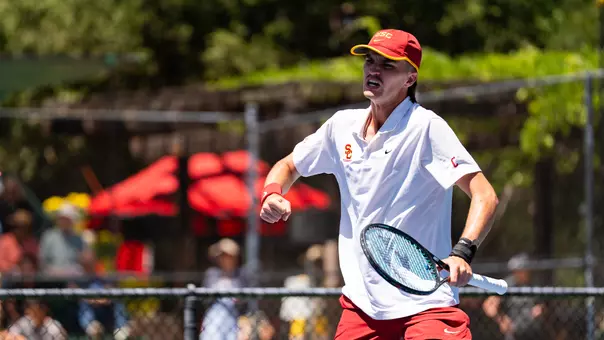 Jack McCarthy celebrates on court