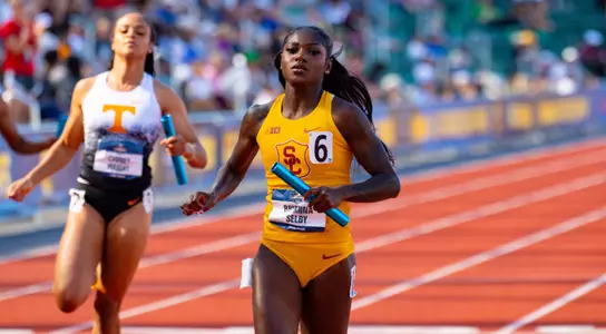 Brianna Selby and the women's 4x100m relay team run No. 2 NCAA all-time