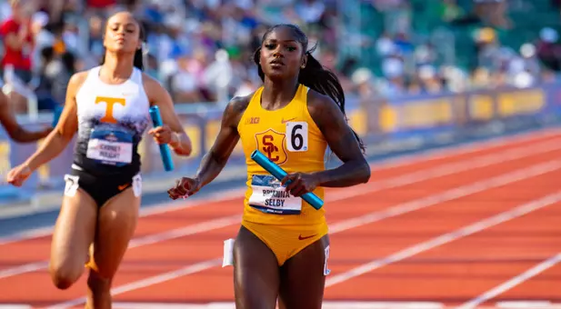 Brianna Selby and the women's 4x100m relay team run No. 2 NCAA all-time
