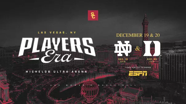 USC Women's Basketball announces participation in the Player's Era Tournament in Vegas.