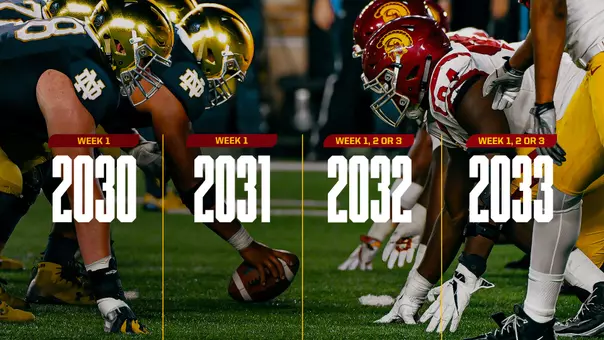 USC and Notre Dame to Renew Rivalry in Four-Game Series