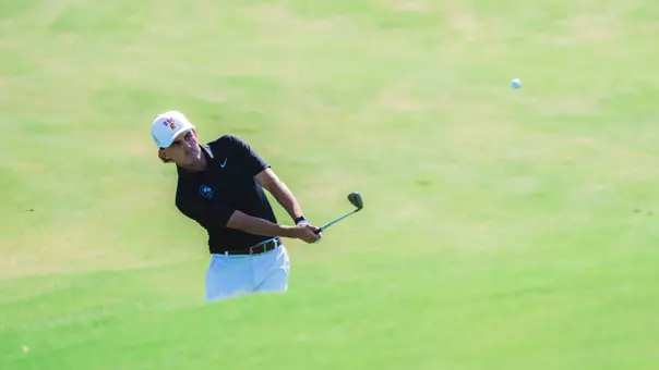 Jack Buchanan swings an Iron at the Vuori Invitational