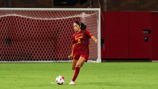 Alyssa Gonzalez kicks the ball.