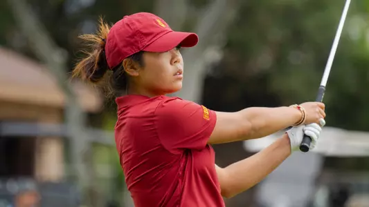 Jasmine Koo tees off at the Big Ten Championships