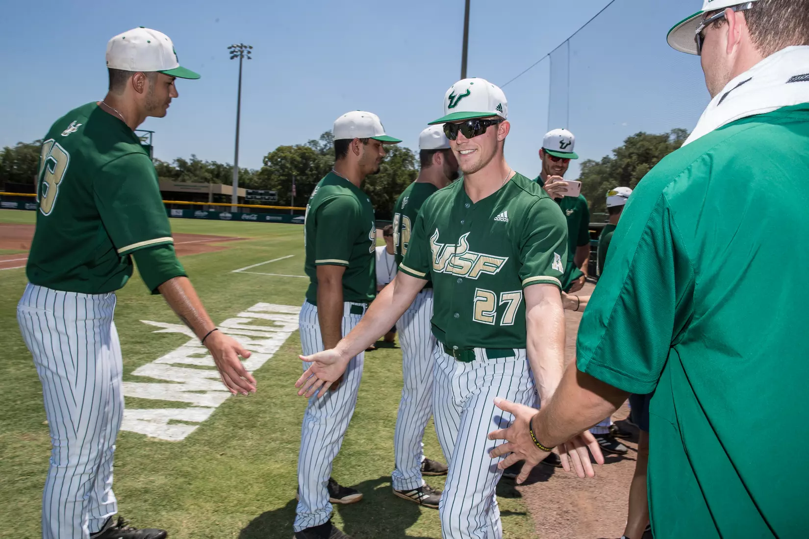 South Florida Bulls during a game against the Wichita State Shockers on Saturday May 18, 2019 at the USF Softball Stadium in Tampa, Florida.