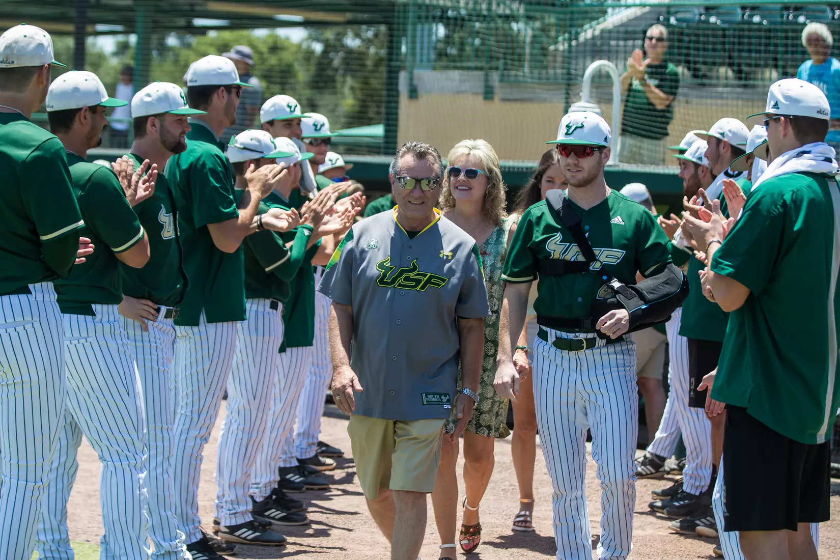 South Florida Bulls during a game against the Wichita State Shockers on Saturday May 18, 2019 at the USF Softball Stadium in Tampa, Florida.